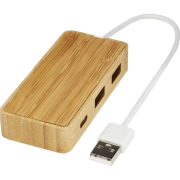 Branded Tapas Bamboo USB Hub with a design from Total Merchandise