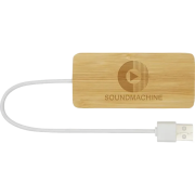 Promotional printed Tapas Bamboo USB Hub with a design from Total Merchandise