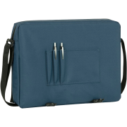 An image of the back of the Whitfield Recycled Messenger Business Bag from Total Merchandise