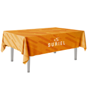 UK Printed Water Repellent Fabric Tablecloth with a Logo on from Total Merchandise