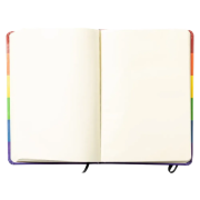 An open image of the Rainbow Notebook from Total Merchandise