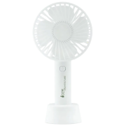 Logo branded hand held fan in white from Total Merchandise