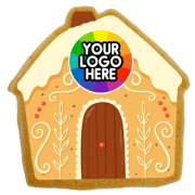 Logo-branded Christmas House Shortbread with a full colour design from Total Merchandise