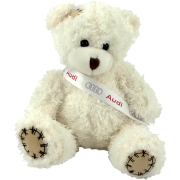 Promotional 12cm Paw Teddy Bear in Latte With a Sash