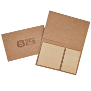 Custom Branded Eco Friendly Sticky Note Set in Natural printed with your logo from Total Merchandise