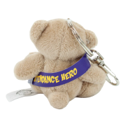 Custom branded 8cm Tubby Bear Keyrings with a sash from Total Merchandise