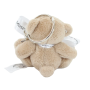 Close up image of the 8cm Tubby Bear Keyring with a Bow from Total Merchandise