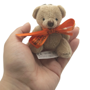 8cm Tubby Bear Keyrings with Bow