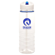 Promotional Recycled 750ml Tarn Straw Sports Bottles in Transparent/Blue from Total Merchandise