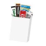Plain stock image of the Eco Tea and Coffee Kitkat Refresher boxes with a design from Total Merchandise