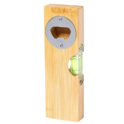 Branded Small Bamboo Spirit Level with Bottle Opener with a printed design from Total Merchandise