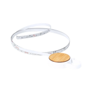 Branded 1M Bamboo and Plastic Tape Measure Keyring with a printed design from Total Merchandise
