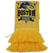 Custom branded Acrylic Knitted Scarf with a woven design from Total Merchandise