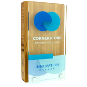Promotional printed Bamboo Award with an Acrylic Front and a printed design from Total Merchandise