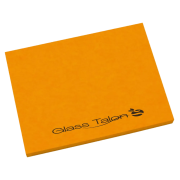 Logo Branded A7 Bright Sticky Notes with a spot colour design from Total Merchandise - Bright Orange
