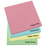 All of the 3'' x 3'' Pastel Sticky Notes as a group together from Total Merchandsie