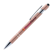 Promotional Prince Softy Metallic Pen with Stylus in Rose Gold printed or engraved with your logo