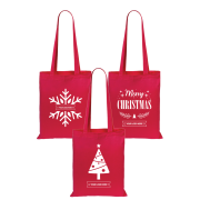 Christmas Cotton Tote Bag in Red