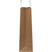 A side angle of the XXL Kraft Paper Bags with Flat handles from Total Merchandise