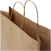 Custom branded Large Kraft Paper Bag with Twisted Handles in Kraft Brown from Total Merchandise