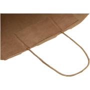 Personalisable Large Kraft Paper Bag with Twisted Handles in Kraft Brown from Total Merchandise