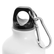 A close up image of the lid of the 550ml Aluminium Bottle with a design from Total Merchandise