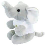 Promotional 14cm Elephant with T-shirt with a printed design from Total Merchandise