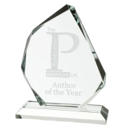 Personalisable 15cm Jade Glass Facetted Ice Peak Award from Total Merchandise