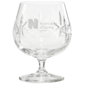 Logo branded Flamenco Crystalite Brandy Glass with an engraved design from Total Merchandise