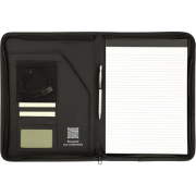 Promotional Recycled A4 Zipped Folder in Black printed with your logo from Total Merchandise
