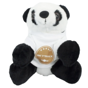 Promotional 16cm Panda with T-Shirt in Black printed with your logo from Total Merchandise