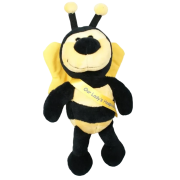 Logo branded 20cm Bertie Bee with Sash with a printed design from Total Merchandise