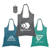 Customisable Rpet Foldaway Tote Bags printed with your logo from Total Merchandise