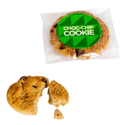 Custom Branded Chocolate Chip Cookies with a full colour printed label from Total Merchandise