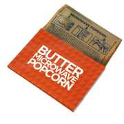 Custom Branded Microwave Popcorn Sachet with a full colour design from Total Merchandise