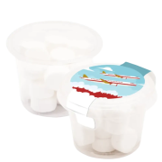 Promotional Full Colour Printed Eco Mini Midi Mint Pots with a design from total Merchandise