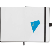 An image to show the pocket that's included in the back of the Sundridge A5 Recycled Notebooks