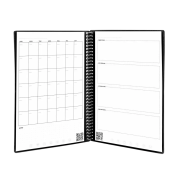 An image of what some of the pages look like on the inside of the A5 Fusion Executive Rocketbook