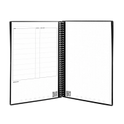 An image of what some of the pages look like on the inside of the A5 Fusion Executive Rocketbook