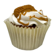 An image of the Vegan Caramel Lotus Cupcake
