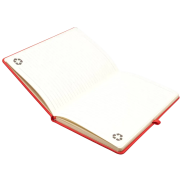 Printed Fully Recycled A5 PU Mole Notepad with a design from total Merchandise - Open