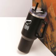 40oz Stainless Steel Mug with Straw and Handle