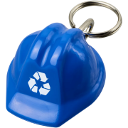 Promotional Recycled Hard Hat Keyrings in Blue printed with your company logo from Total Merchandise
