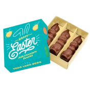 Chocolate Bunnies Treat Box in White