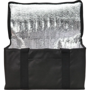 Promotional printed Chatham 12 Can Recycled Cool Bag in Black from Total Merchandise