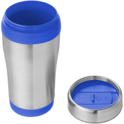 Promotional printed Elwood Insulated Tumbler in Blue/Silver from Total Merchandise