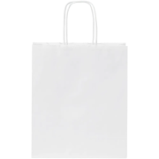 Customisable Small White Kraft Paper Bag with Twisted Handles from Total Merchandise