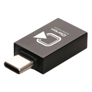 Promotional USB-A to Type-C Adaptor in Black customised with your logo from Total Merchandise