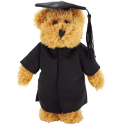 Logo Branded 20cm Sparkie Bear with Graduation Cap and Gown from Total Merchandise