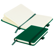 Personalised A6 Hardback Premium Notebook in Green printed with your logo from Total Merchandise